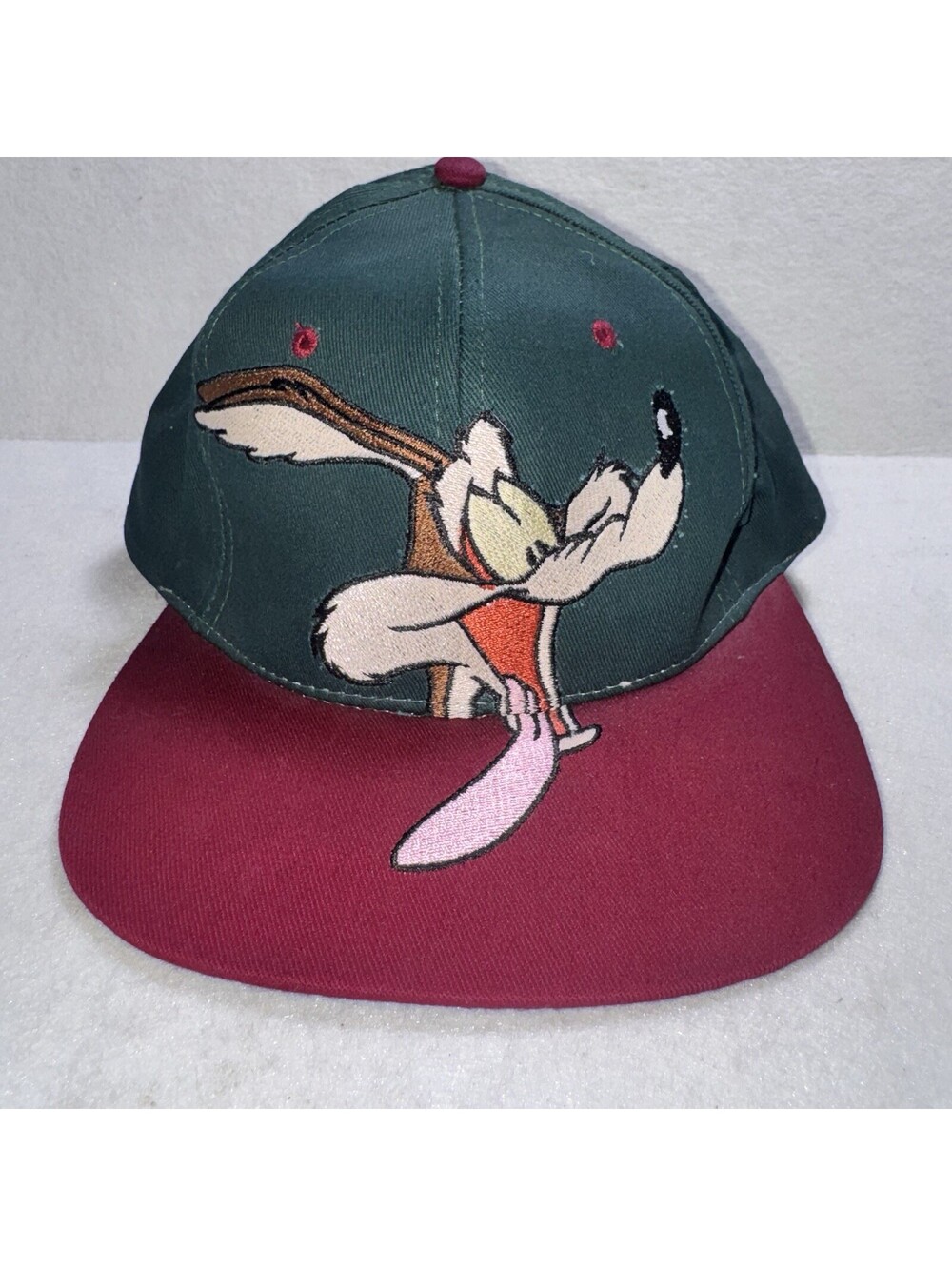 Vintage 1994 Looney Tunes Road Runner Snapback Hat Prime Time 90s Embroidered